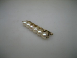 Gouden 18 karaat Parel broche met cultivé Parels uit ca. 1938