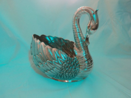 Zilveren Zwaan als Fruitschaal Groot Model ca.1965 van een bekende Nederlander