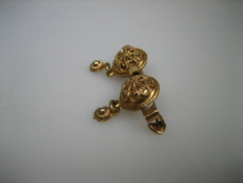 Antieke goudkleurig double verguld Zeeuwse Broche speld uit ca. 1900