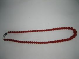 Agaat ketting aflopend met zilver Cartier sluiting eigen import