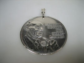 Zilveren Herdenking munt van 65e verjaardag prins Bernhard jaar 1976