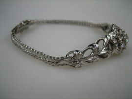 Briljanten witgouden armband met top Briljanten uit ca. 1952