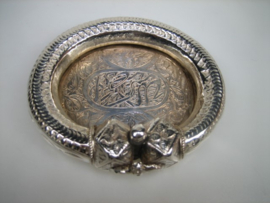 Antieke Zilveren Asbak Egyptisch uit ca, 1900