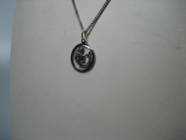 Zilver collier met sterrenbeeld waterman