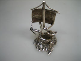 Zilveren oude wastobbe miniatuur uit ca. 1978