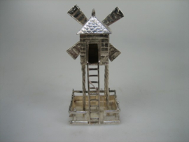 Antieke zeldzame grote staande zilveren Molen uit ca. 1927