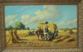Landschap Schilderij van Anton Muller uit ca. 1878-1979