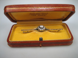 Gouden 14 Karaat Broche met diversen Diamanten uit ca. 1932