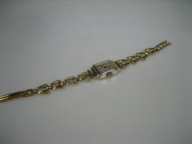 Prisma Massief Double Dames Horloge in goede staat uit ca. 1952
