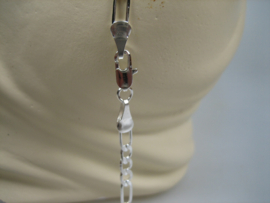 Zilveren figaro schakel ketting met Cartier sluiting nieuw uit eigen import