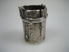 Miniatuur Zilver Water Trog met Hengsel uit ca. 1900