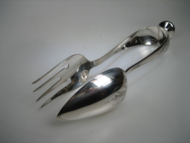 Antieke Hollandse Zilveren Saladetang uit ca.1885