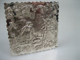 Antieke zilveren miniatuur tafeltje Schoonhoven uit ca. 1875/1924