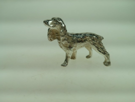 Vintage Italiaans handgemaakt zilveren Labrador-hond uit ca.1955