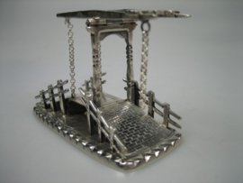 Antiek Zilverminiatuur Hollandse Loopbrug uit ca. 1932