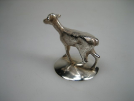 Zilveren Miniatuur Jonge Vaars Koe van ca. 1,5 jaar oud Hooijkaas Schoonhoven uit ca. 1954