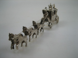 Zilver Miniatuur de Gouden Koets | Antiekjuwelier | uit ca.1969