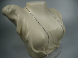 Zilveren figaro schakel ketting met Cartier sluiting nieuw uit eigen import