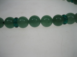 Antiek Chrysopraas Edelsteen colliers met 18K goudkleurige kappittelstokje