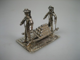 Miniatuur Zilver Goudse Kaasdragers uit ca. 1950