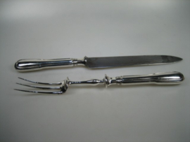 Set Verzilvert Trancheer Couvert Voorschoten van Kempen uit ca. 1920