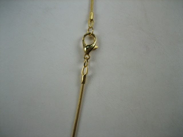 Double goudkleurige slangen collier als halsketting of voor uw hanger nieuw