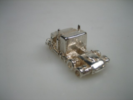 Zilveren Miniatuur Vrachtwagen Trekker USA