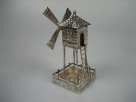 Antieke zeldzame grote staande zilveren Molen uit ca. 1927
