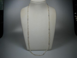 Antiek Parel collier met kleuren wit met cream