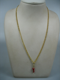 Gourmet ketting met Chili Peper hanger | Antiekjuwelier | Uit Eigen Import