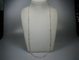 Parel collier wit met cream