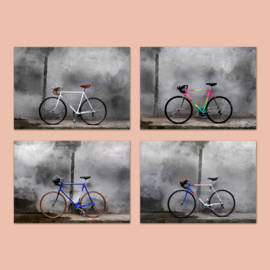 Set 'Vintage Bikes' | Set van 4