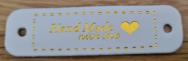Label "Hand Made with love"- Wit.
