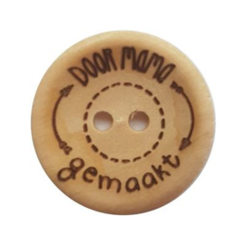 Durable Houten Knoop *Door Mama gemaakt* Ø 20 mm.