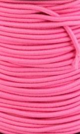 Koordelastiek 3 mm Roze per 50 cm