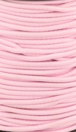 Koordelastiek 3 mm Licht Roze per 50 cm