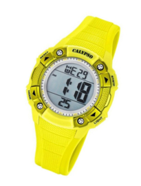 Calypso K5728/1 digitaal horloge 38 mm 100 meter geel