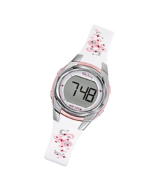 Tekday 653608 digitaal horloge 27 mm 50 meter wit/ roze