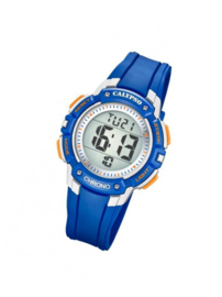 Calypso K5739/2 digitaal horloge 36 mm 100 meter blauw/ grijs