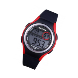 Xonix EV-008 digitaal horloge 36 mm 100 meter zwart/ rood