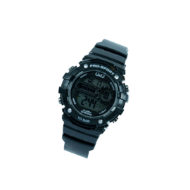 Q&Q M154J002 digitaal horloge 40 mm 100 meter zwart