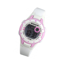Xonix IG-001 digitaal horloge 32 mm 100 meter wit/ roze