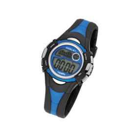 Nowley 8-6145-0-2 digitaal horloge 36 mm 100 meter zwart/ blauw