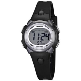 Calypso K5609/6 digitaal horloge 34 mm 100 meter zwart/ zilver kleur