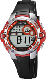 Calypso K5617/5 digitaal horloge 37 mm 100 meter zwart/ rood