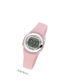 Nowley 8-6278-0-2 digitaal horloge 29 mm 100 meter roze/ zilverkleur