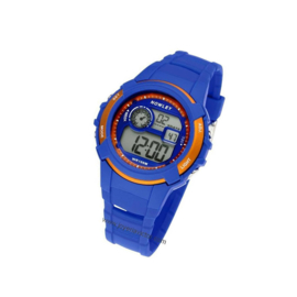 Nowley 8-6236-0-2 digitaal horloge 40 mm 100 meter blauw/ oranje