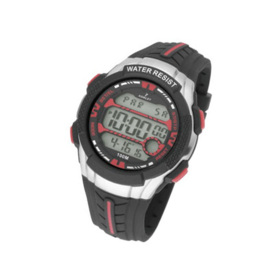 Nowley 8-6225-0-1 digitaal horloge 47 mm 100 meter zwart/ rood
