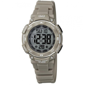 Q&Q M149J010 digitaal horloge 36 mm 100 meter grijs