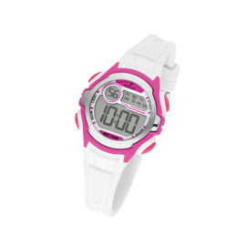 Nowley 8-6229-0-1 digitaal horloge 34 mm 100 meter wit/ roze